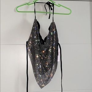 NWT rhinestone top